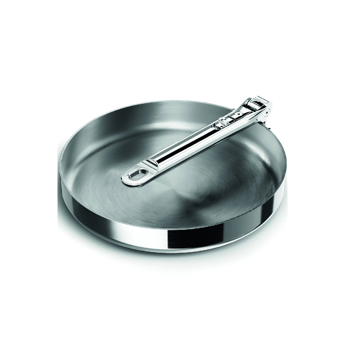 Sartén de acero inoxidable con mango plegable de 24 cm