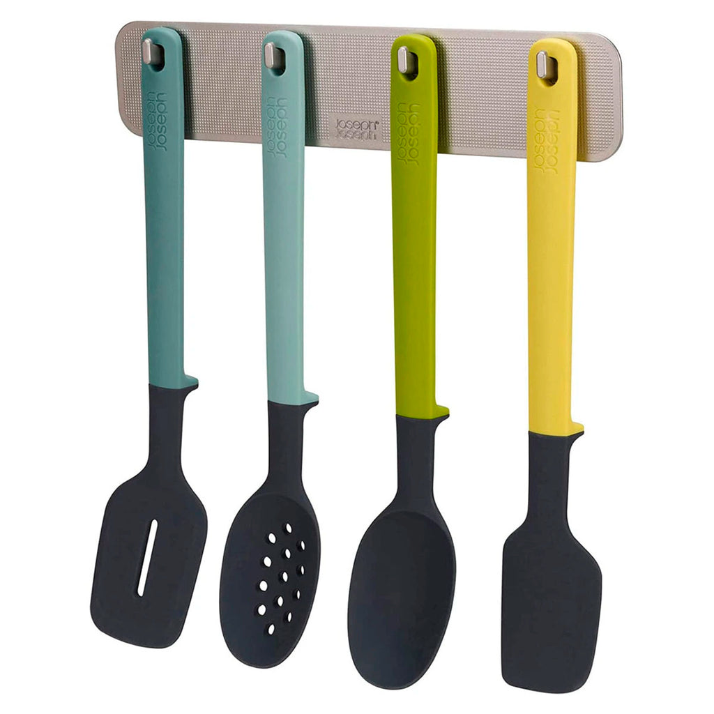 Set de 4 utensilios con soporte para colgar
