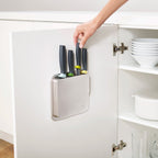 Juego de 4 cuchillos con soporte para puerta