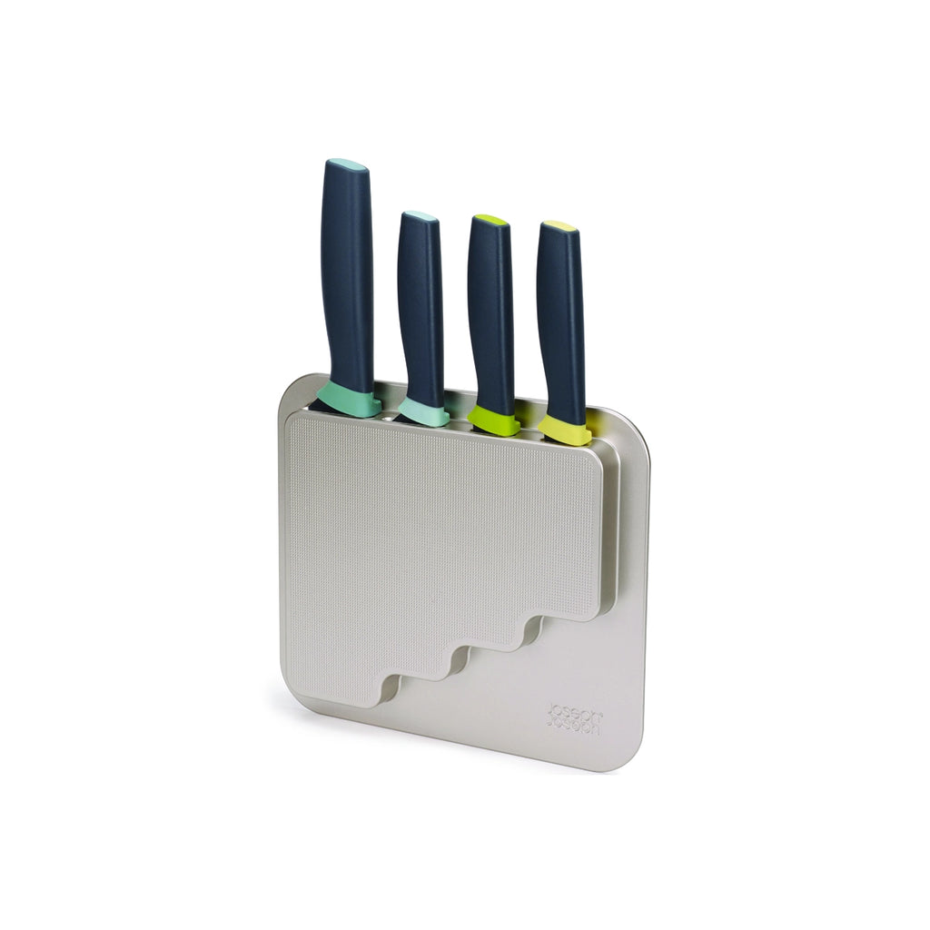 Juego de 4 cuchillos con soporte para puerta