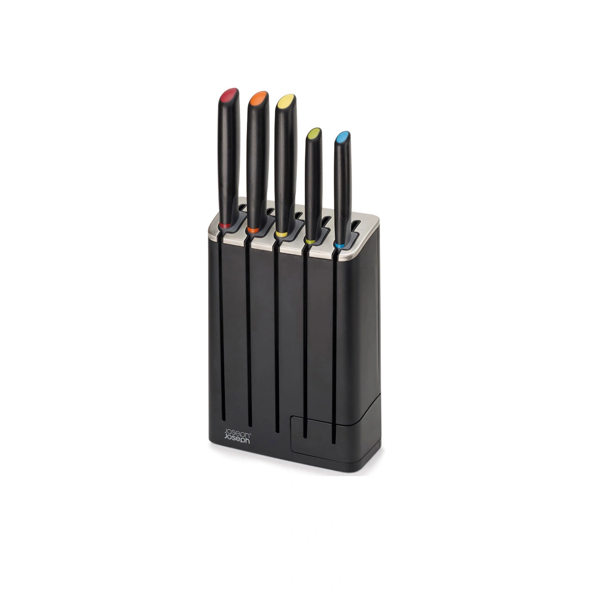Juego de 5 cuchillos con soporte y afilador