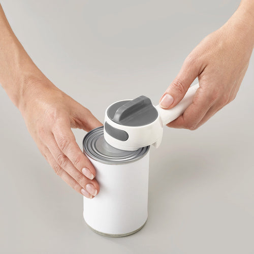 Abrelatas gris y blanco