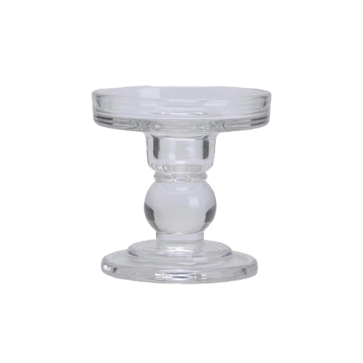 Candelabro de vidrio transparente 8,6cm