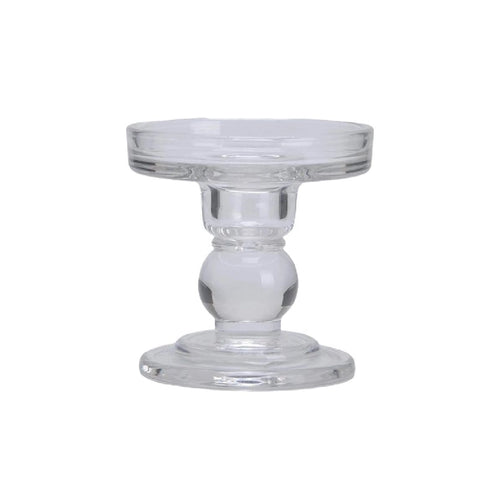 Candelabro de vidrio transparente 8,6cm