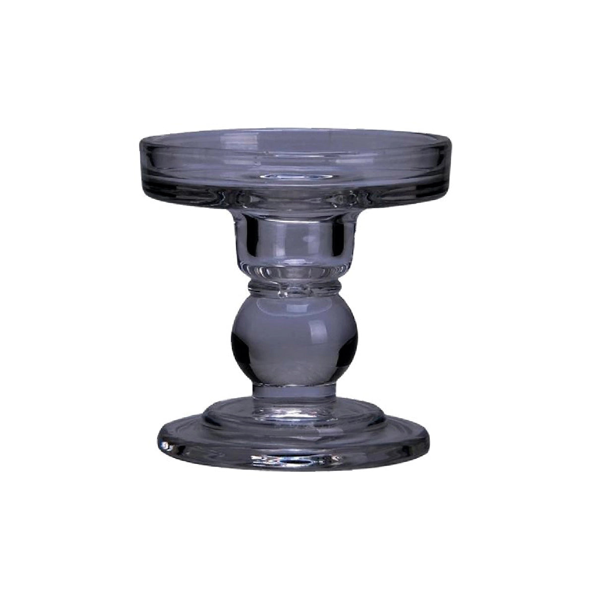 Candelabro de vidrio gris humo 8,6 cm