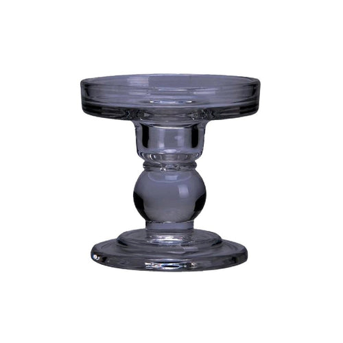 Candelabro de vidrio gris humo 8,6 cm