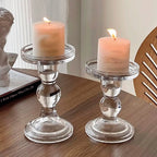 Candelabro de vidrio transparente 11,5cm