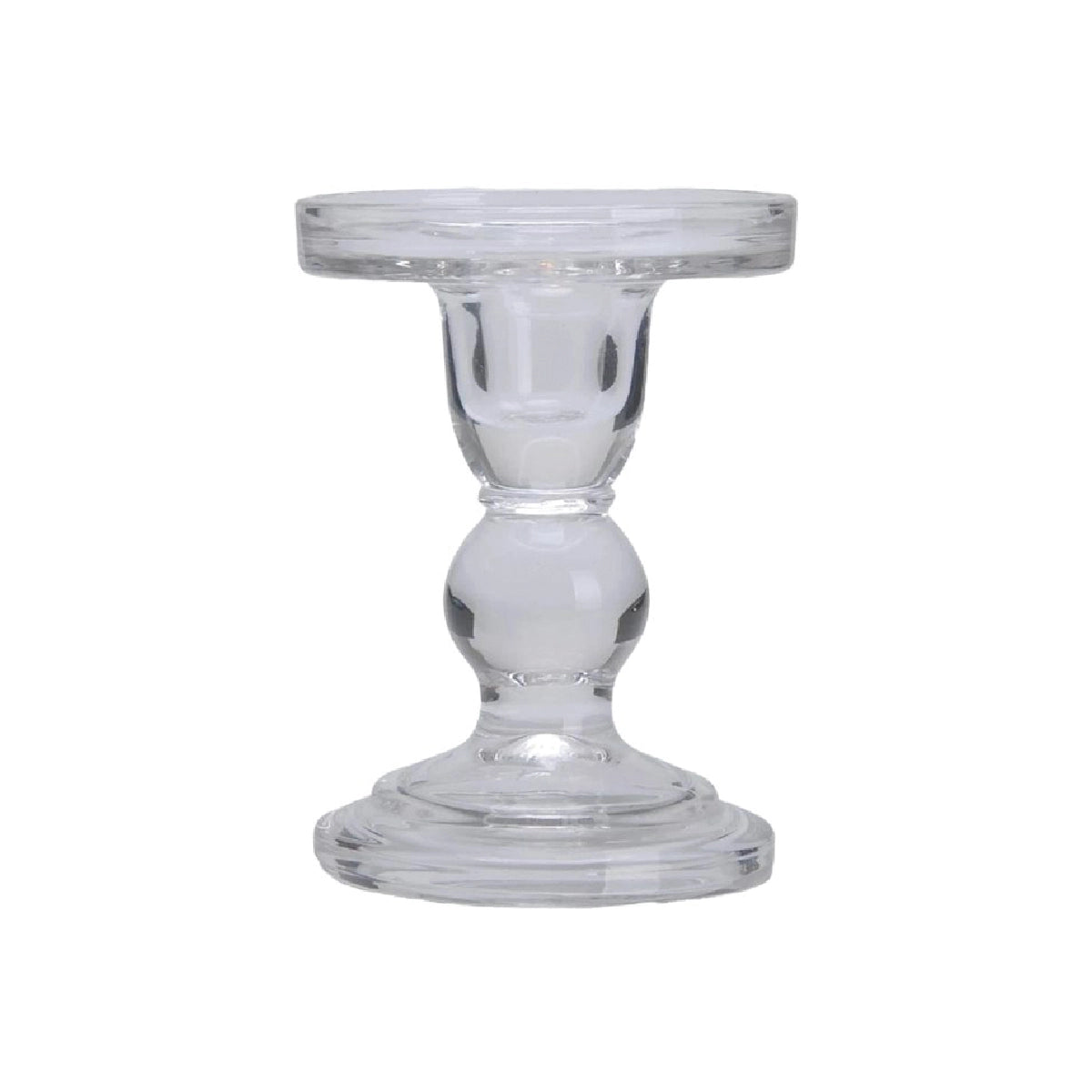 Candelabro de vidrio transparente 11,5cm
