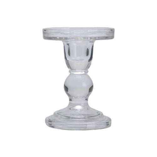 Candelabro de vidrio transparente 11,5cm