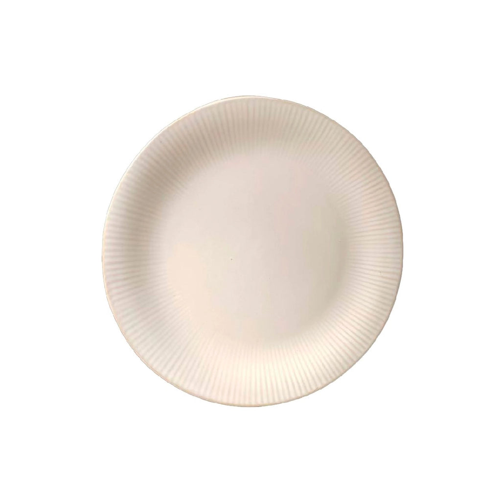 Plato de postre 22 cm cerámica diseño rayitas