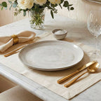 Plato de mesa 27 cm blanco tiza