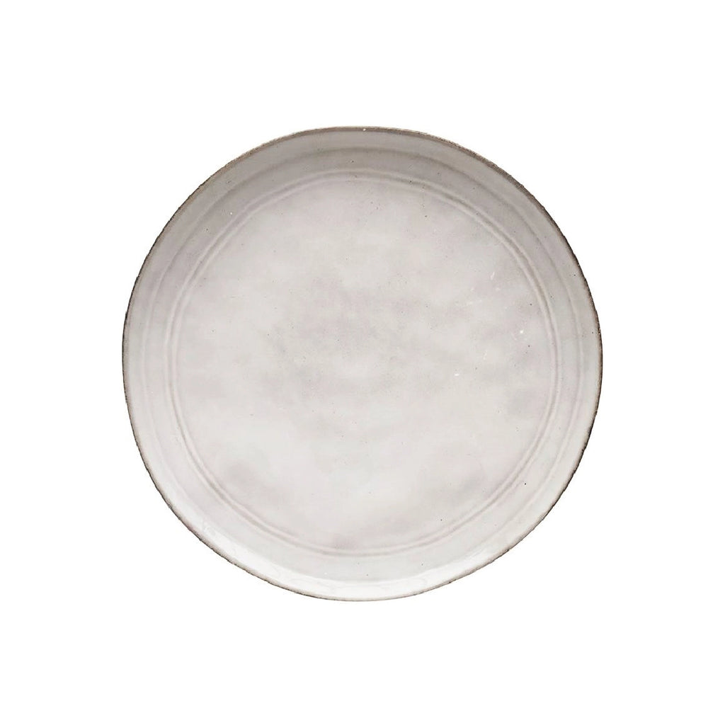 Plato de postre blanco tiza