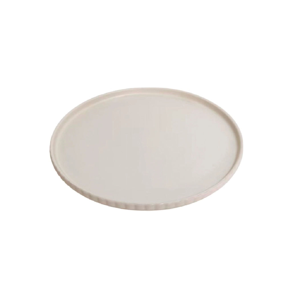 Plato mesa cerámica 27 cm blanco mate