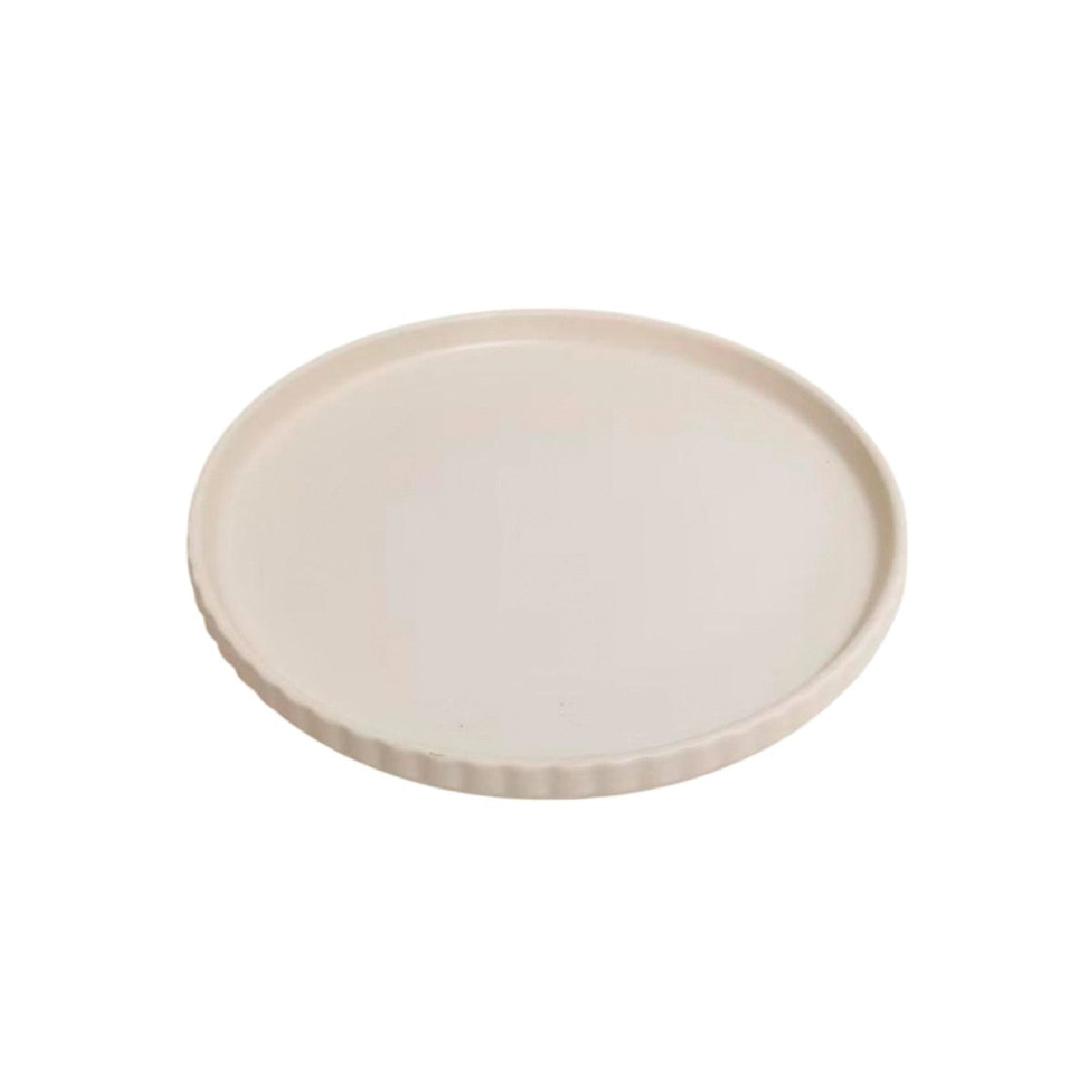 Plato de postre cerámica 22 cm blanco mate