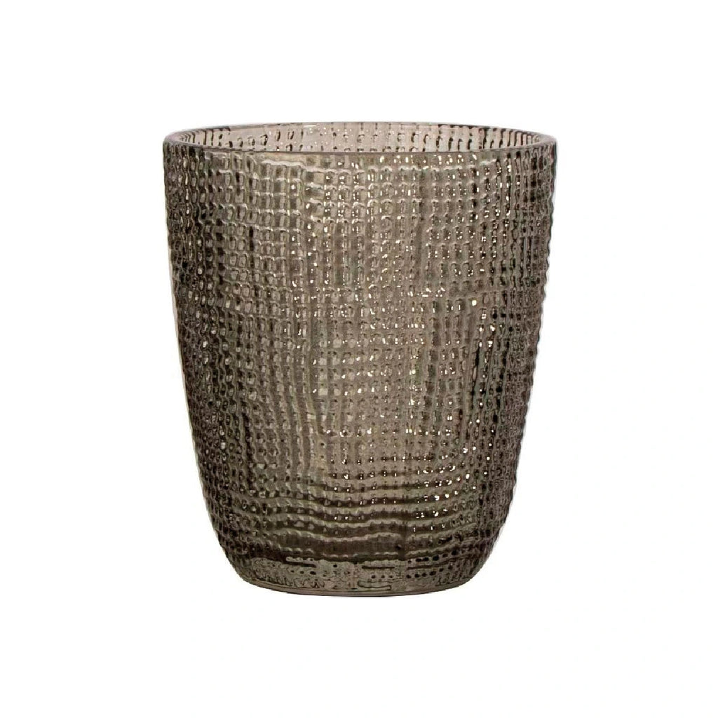 Vaso de vidrio 300 ml gris muselina