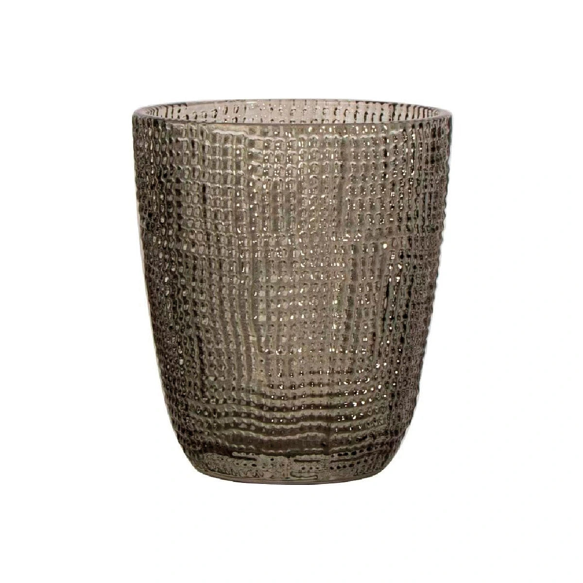 Vaso de vidrio 300 ml gris muselina