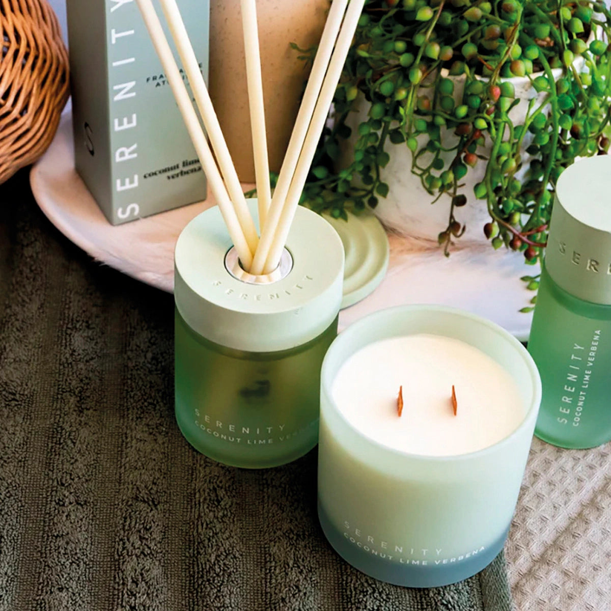 Vela aromática Serenity coconut lime