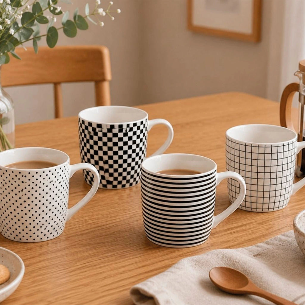 Taza blanco y negro