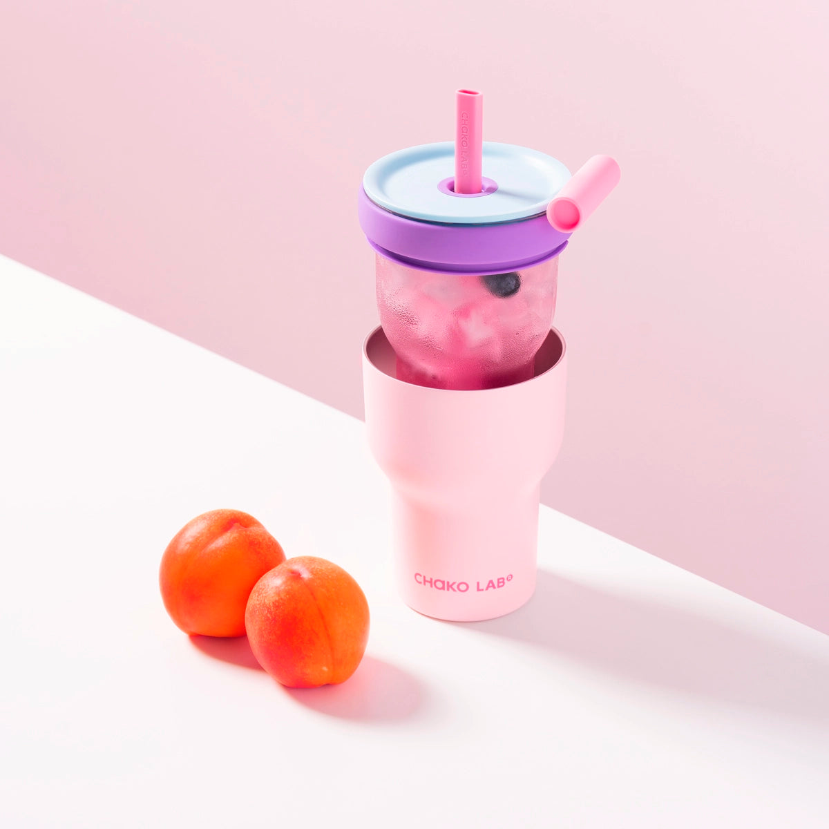 Dual-Layer rosa y celeste