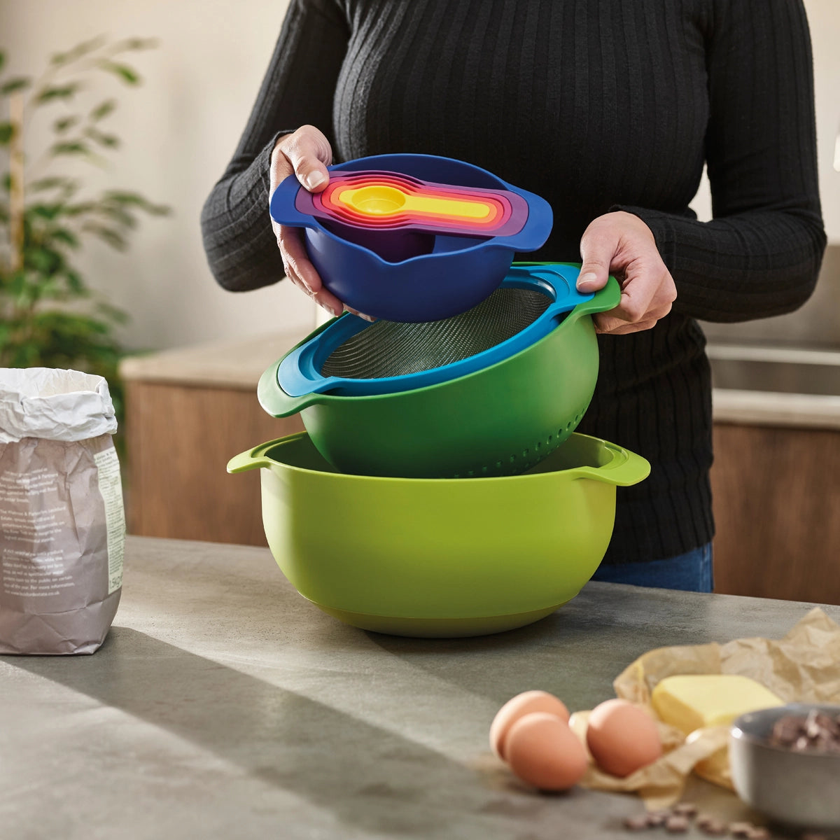 Set de 9 bowls Nest Multicolor
