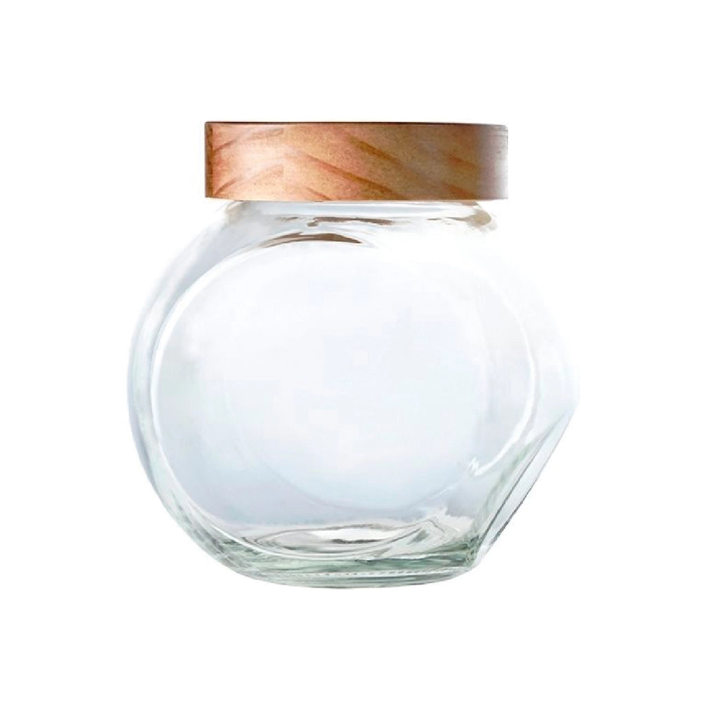 Frasco de vidrio tapa de madera 1,55 L