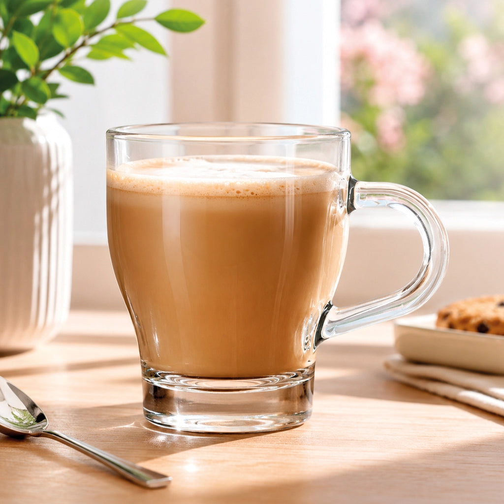 Taza de vidrio con asa 170 ml