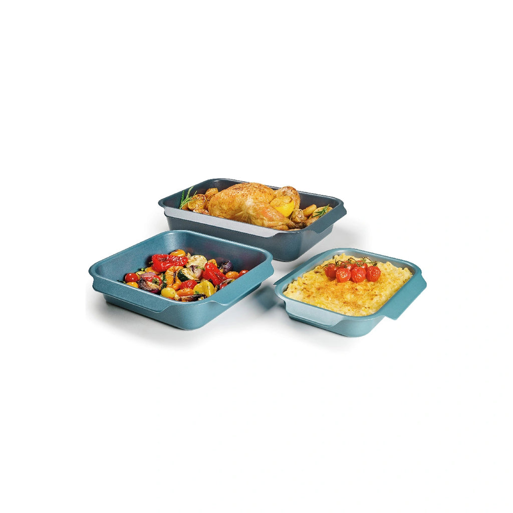 Juego de 3 bandejas altas para horno
