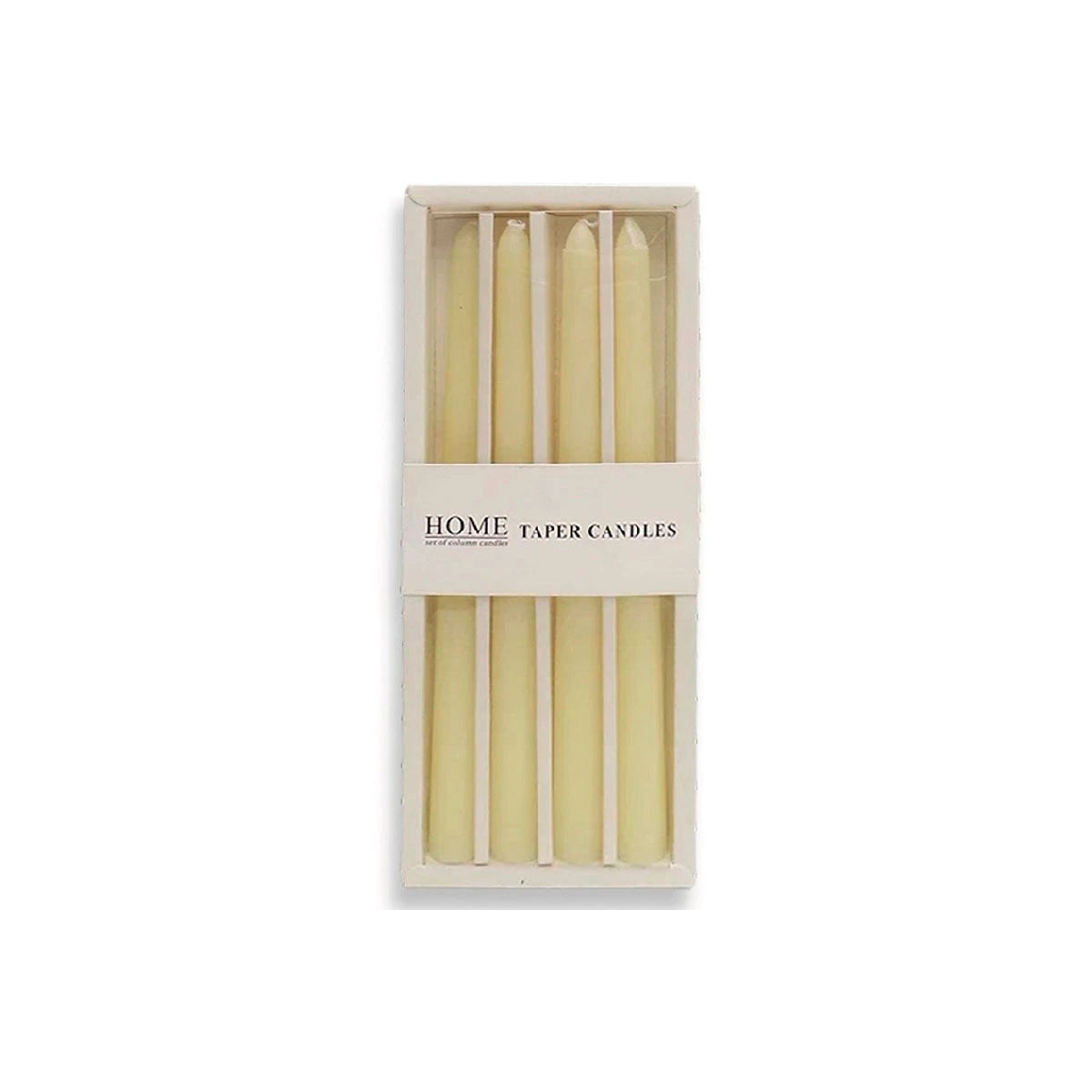 Pack de 4 velas blancas 25 cm