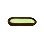 Vela en recipiente de madera 10 x 25 cm