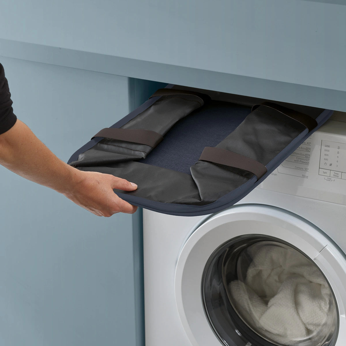 Cesta de lavandería plegable color negro 35L