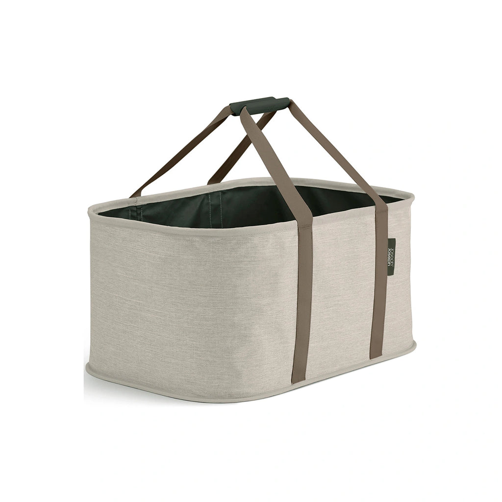 Cesta de lavandería plegable color crudo de 35L