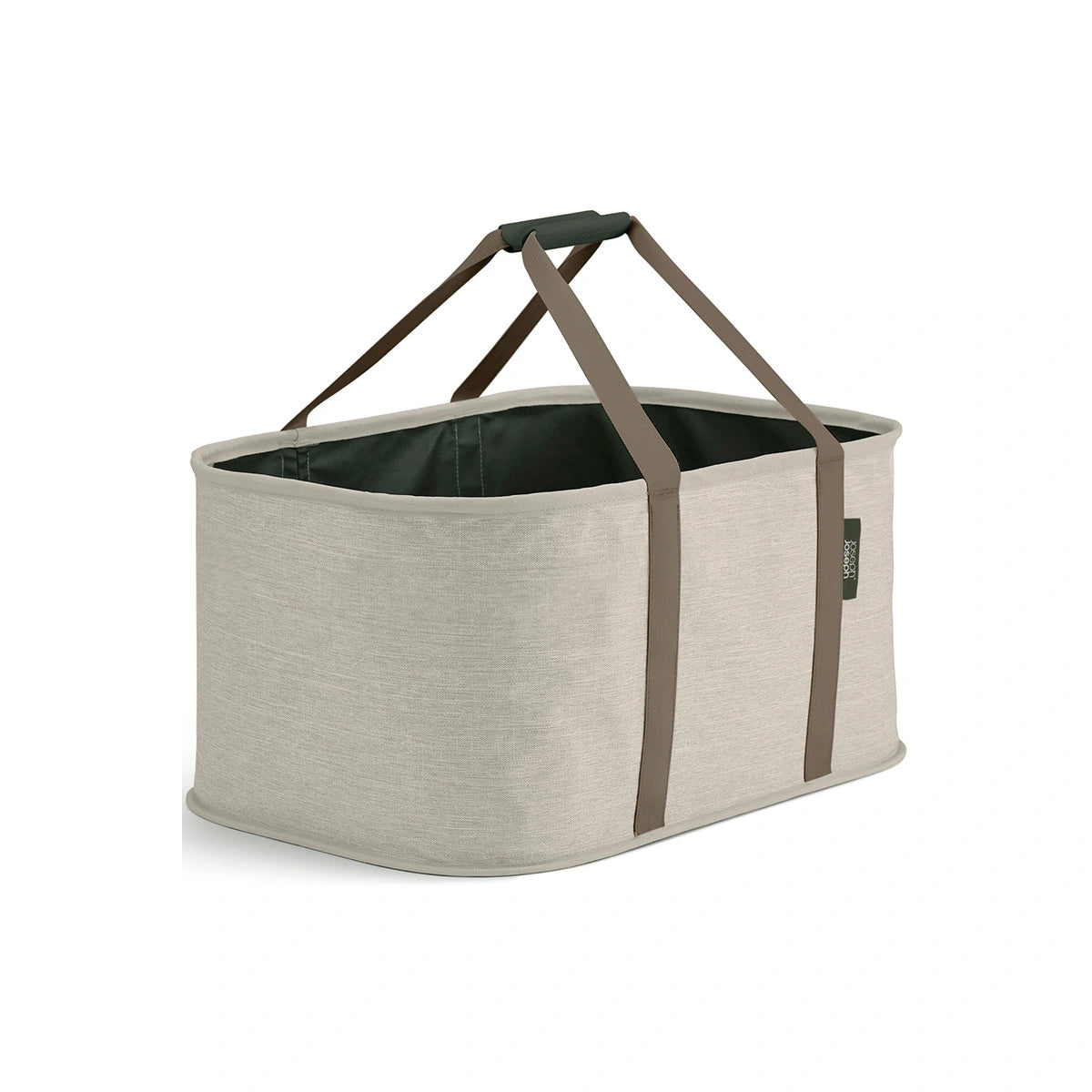 Cesta de lavandería plegable color crudo de 35L