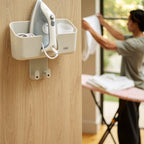 Soporte de pared para accesorios de planchado