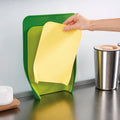 Set de 3 tablas de encastrar en tonos verdes