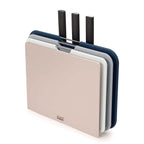 Set de 3 tablas con soporte + 3 cuchillos