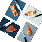 Set de cuchillos y tablas de cortar de 8 piezas con folio