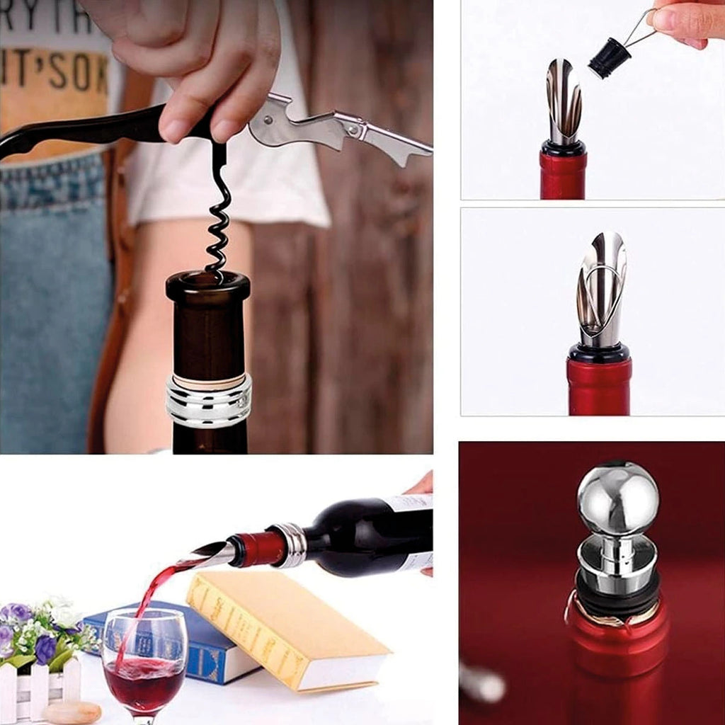 Set de Accesorios para Vino 4 Piezas