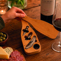 Set accesorios para vino caja de bamboo