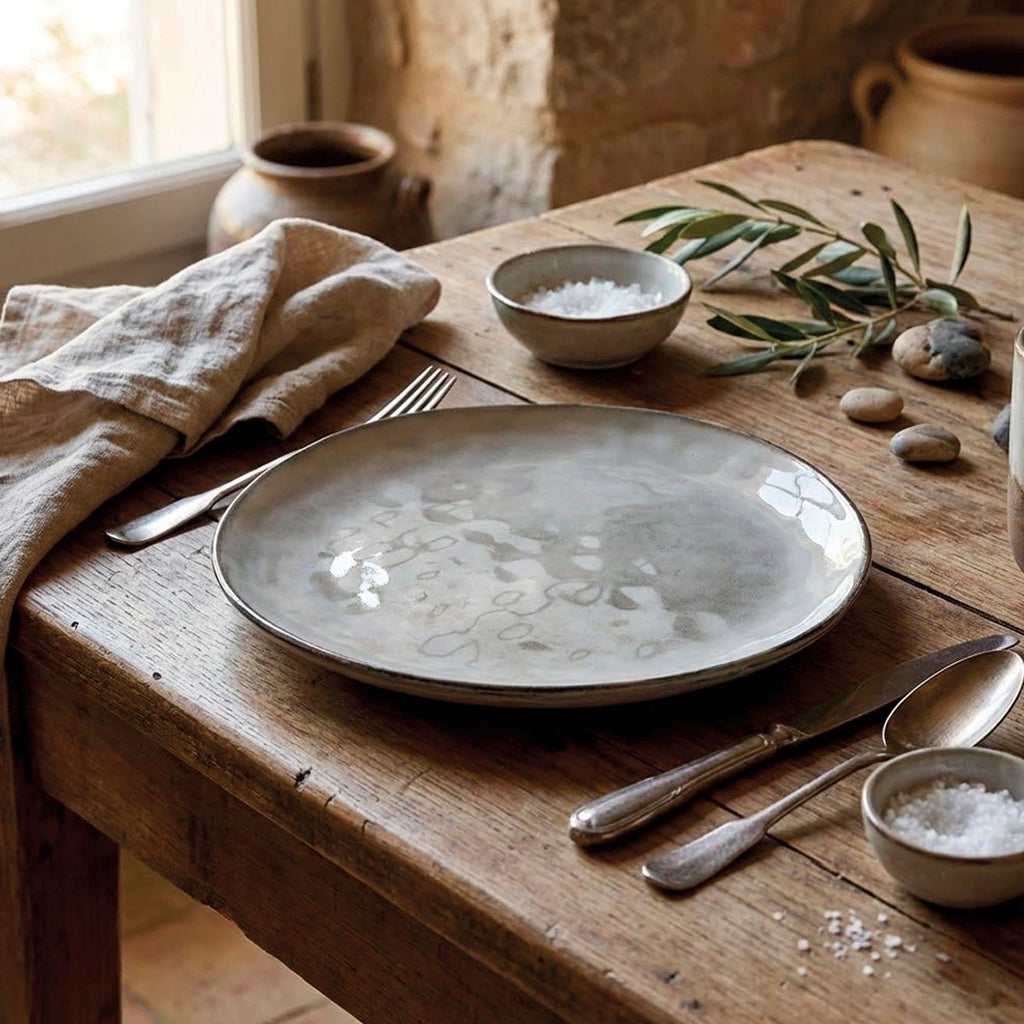Plato de mesa cerámica 29 cm Glaze beige