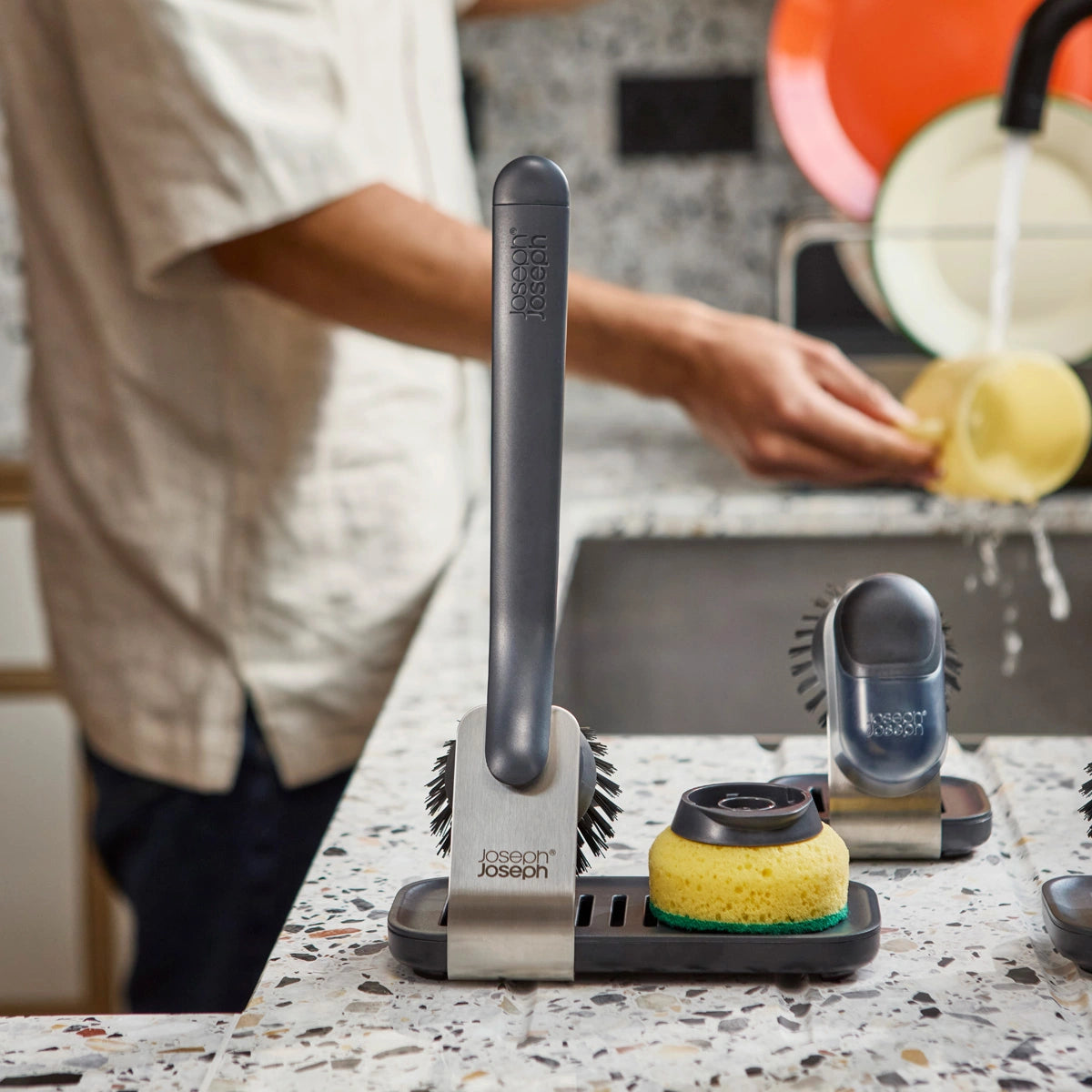 Cepillo SinkTech con soporte de acero grande