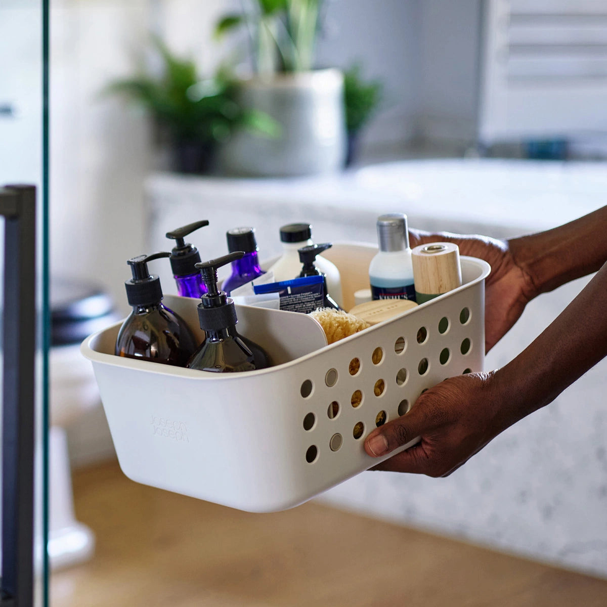 Canasto organizador para baño grande