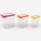 Set de 3 recipientes apilables altos
