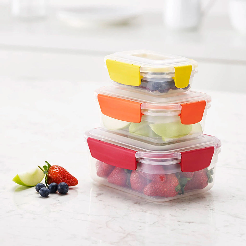 Set de 3 recipientes apilables