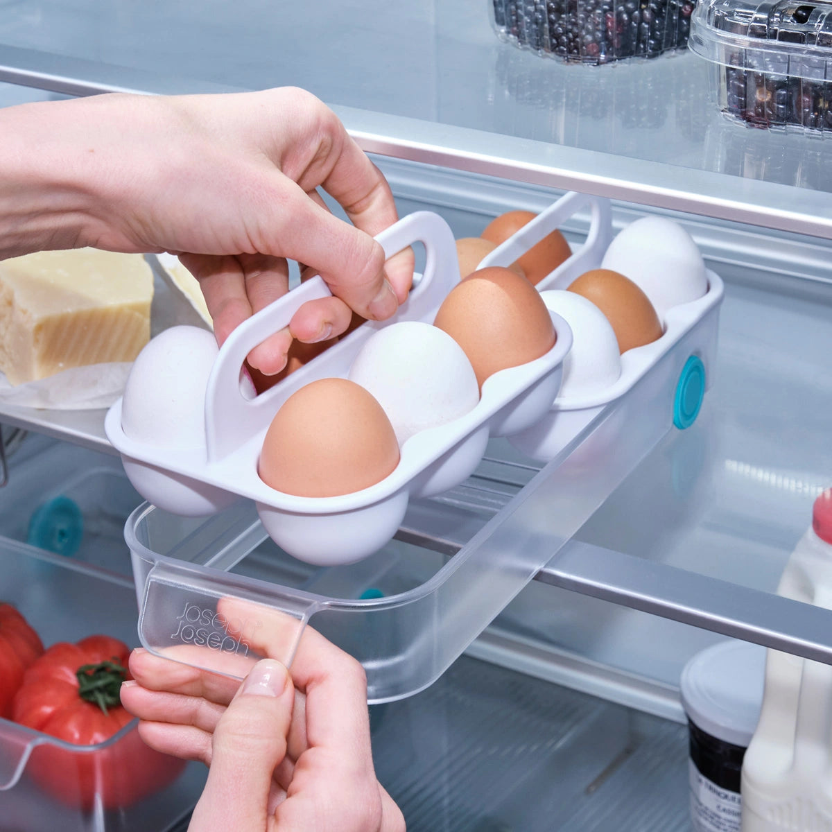 Organizador para huevos en heladera