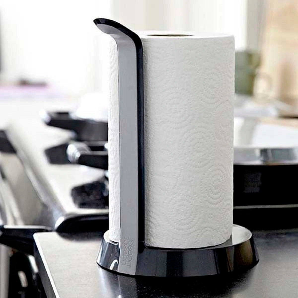 Porta rollo de cocina negro