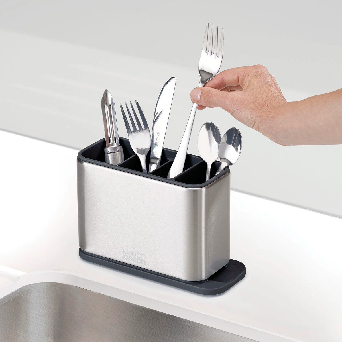 Escurridor de cubiertos en acero inox