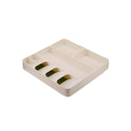 Organizador de cubiertos y utensilios blanco