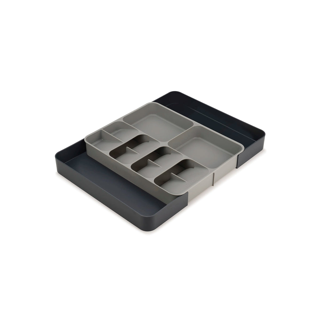 Organizador de cubiertos extensible gris