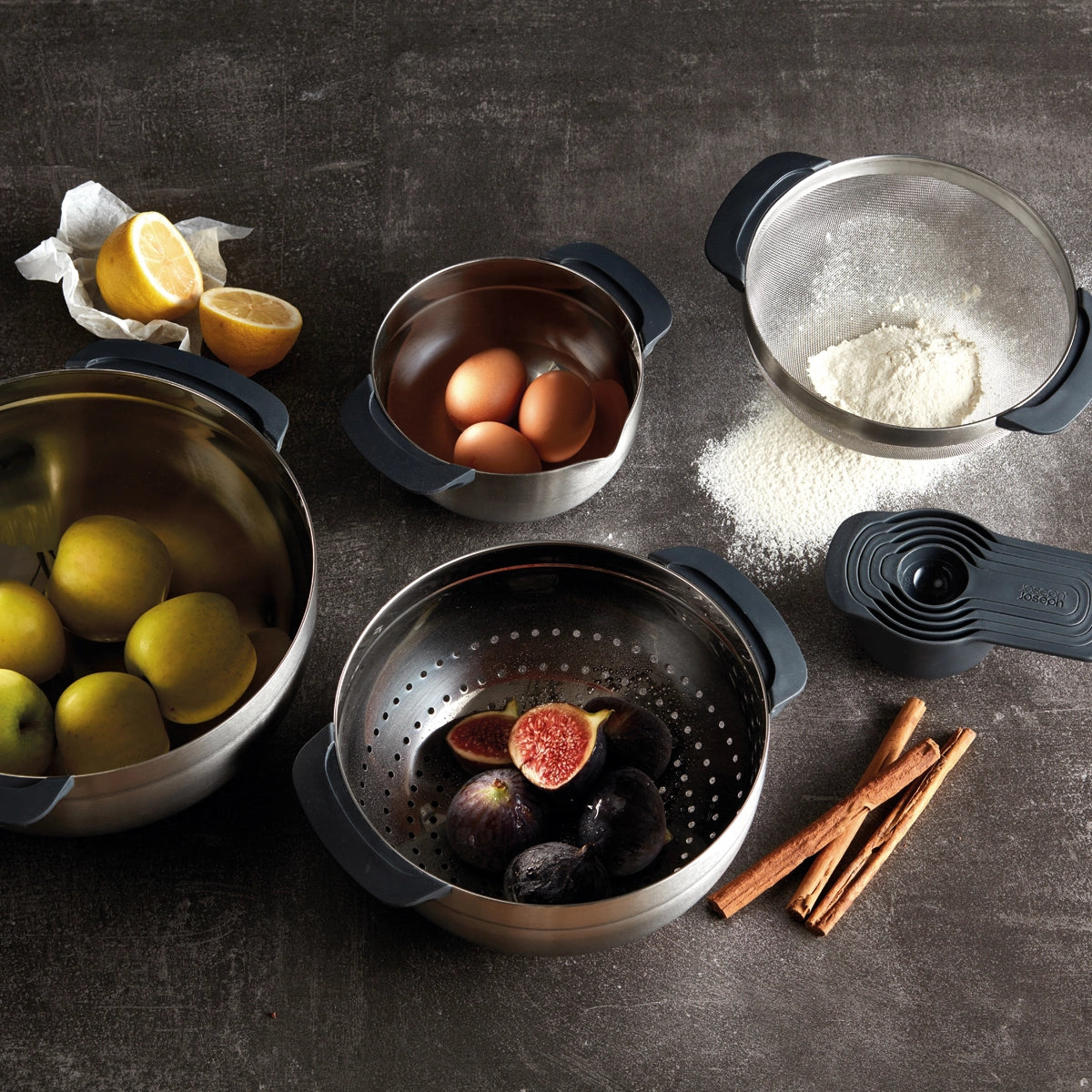 Set de 9 bowls para preparar alimentos Nest Acero Inoxidable