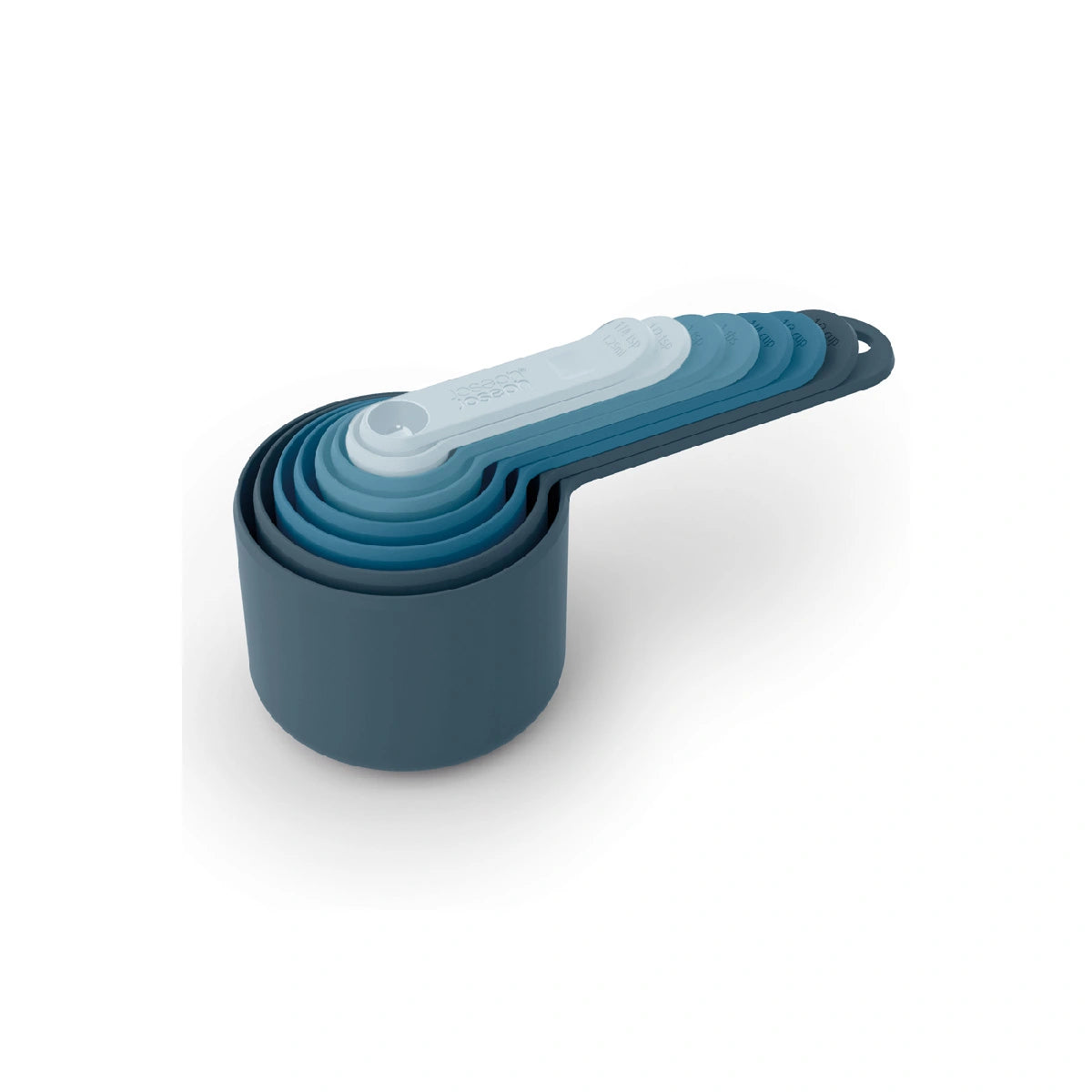 Juego de tazas y cucharas medidoras Nest tonos azul